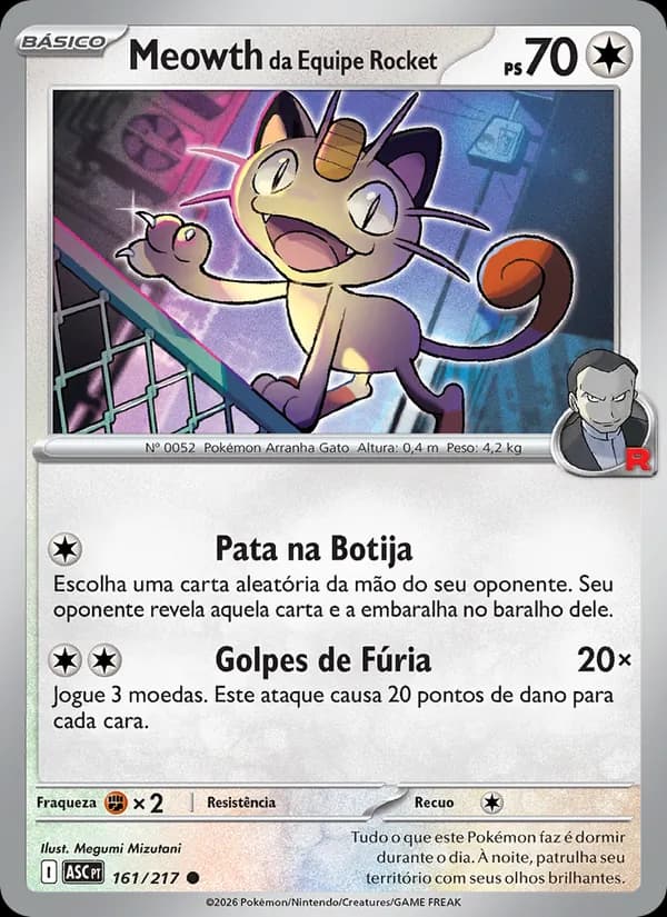 Meowth da Equipe Rocket (161/217)