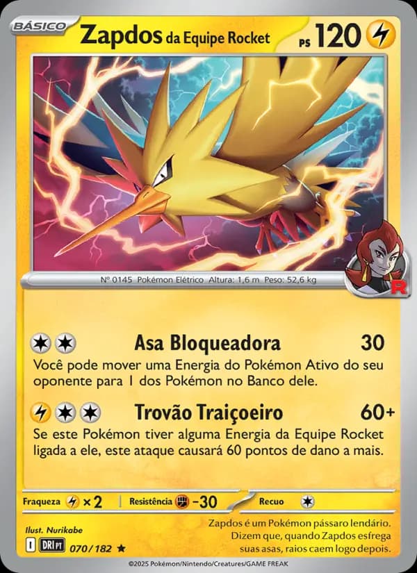 Zapdos da Equipe Rocket (70/182)