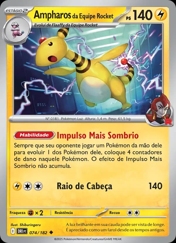 Ampharos da Equipe Rocket (74/182)