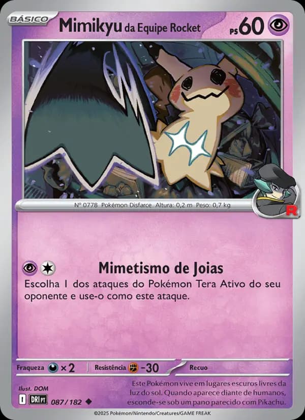 Mimikyu da Equipe Rocket (87/182)
