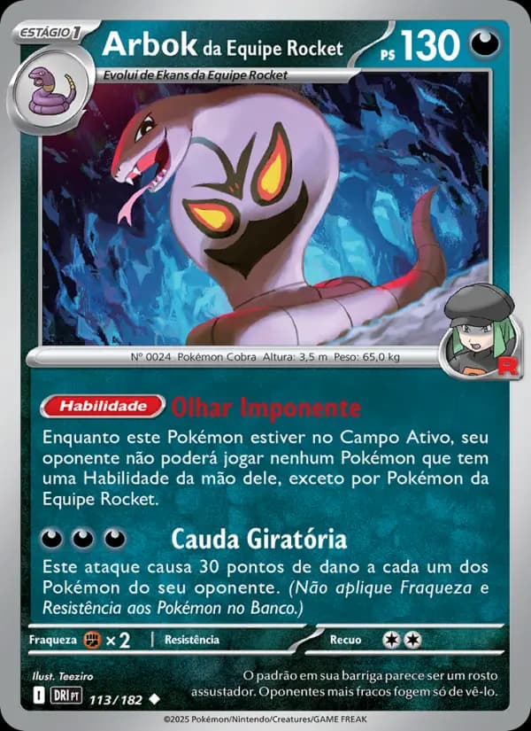 Arbok da Equipe Rocket (113/182)