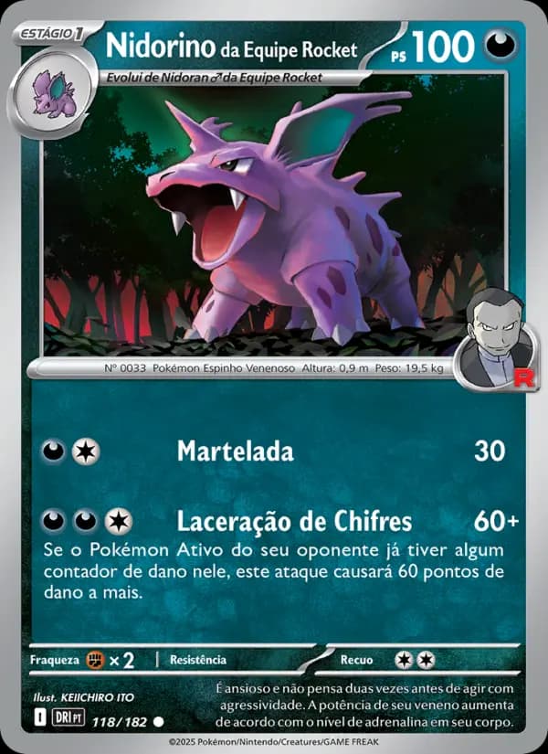 Nidorino da Equipe Rocket (118/182)