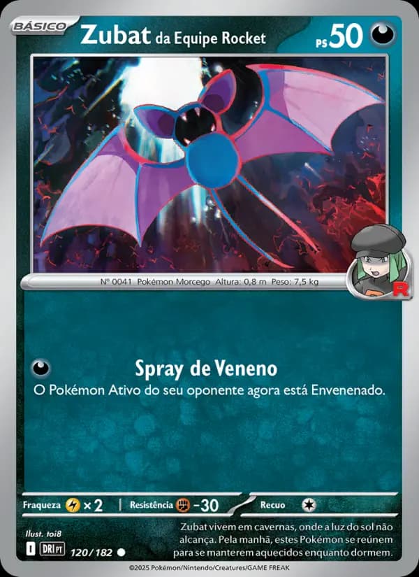 Zubat da Equipe Rocket (120/182)