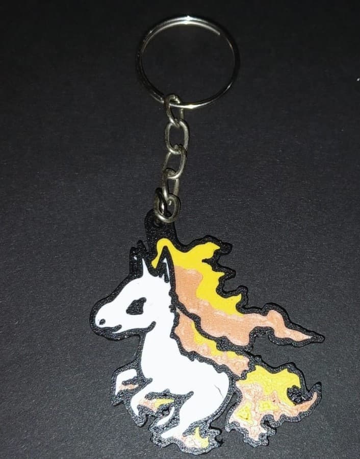 Chaveiro Rapidash - Impressão 3D